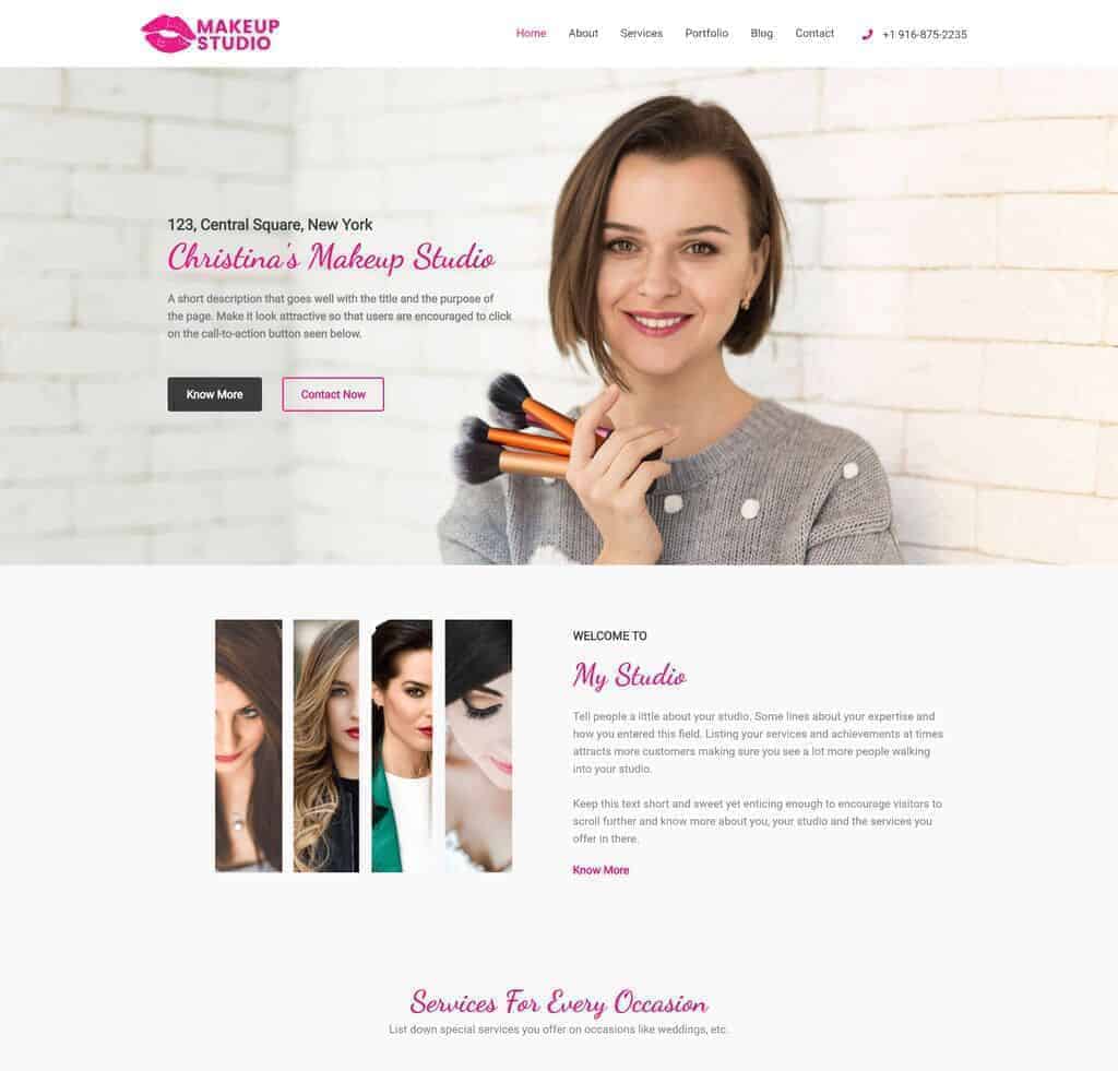 Make up artist website